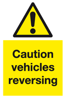 Caution vehicles reversing sign MJN Safety Signs Ltd