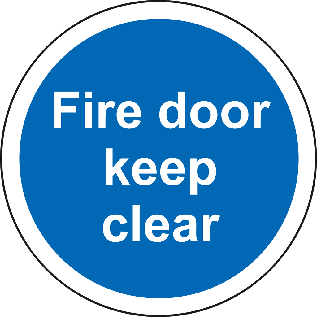 Fire Door Keep Clear Signs Pack Of 50 Or 100 Circular Cut Out MJN fire-door-keep-clear-signs-pack-of-50-or-100-circular-cut-out-mjn