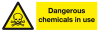 Dangerous chemicals in use sign MJN Safety Signs Ltd