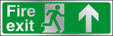 Fire exit straight ahead prestige sign MJN Safety Signs Ltd