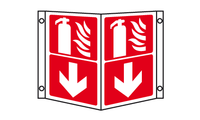 Fire extinguisher directional projecting sign MJN Safety Signs Ltd
