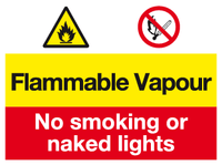 Flammable Vapour sign MJN Safety Signs Ltd