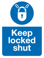Keep locked shut sign MJN Safety Signs Ltd