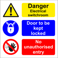 Danger Electrical Switchroom MJN Safety Signs Ltd