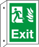 Exit Double sided projecting sign MJN Safety Signs Ltd