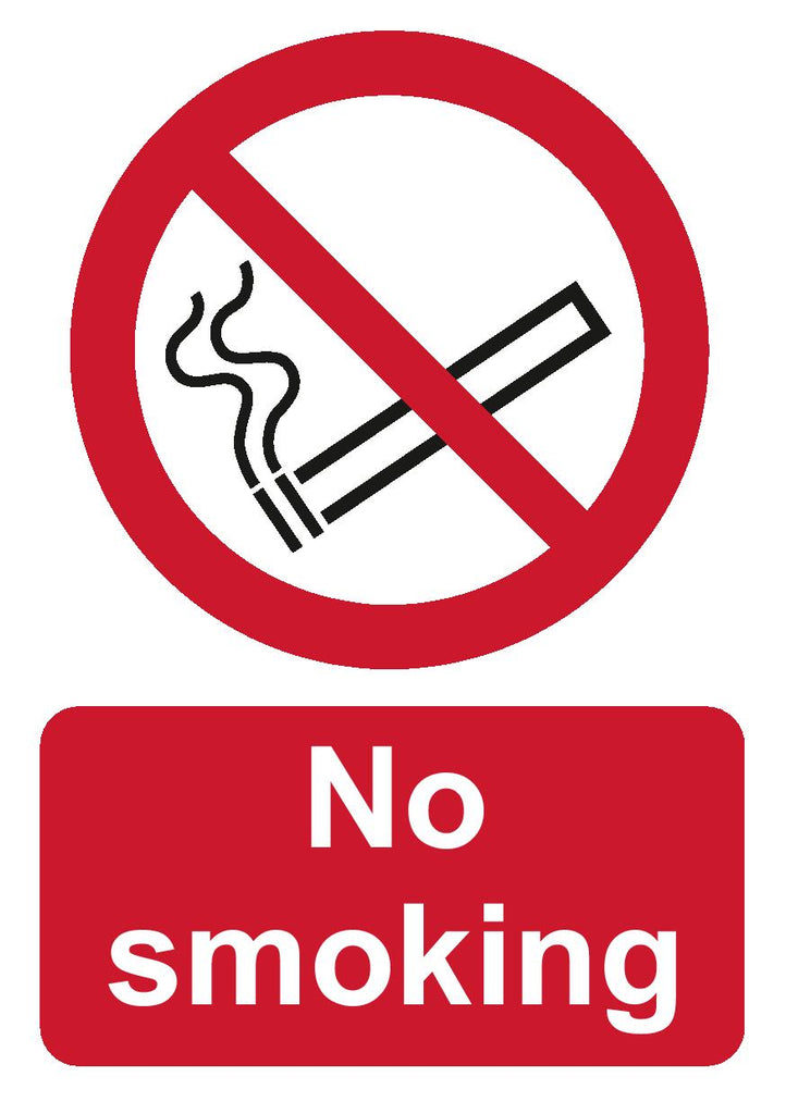 No smoking sign range