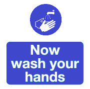 Now wash your hands signs