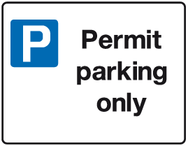 Permit parking only sign MJN Safety Signs Ltd
