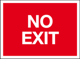 No exit sign MJN Safety Signs Ltd