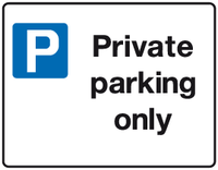 Private parking only sign MJN Safety Signs Ltd