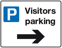 Visitors parking right sign MJN Safety Signs Ltd