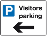 Visitors parking left sign MJN Safety Signs Ltd