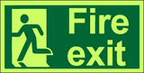 Fire exit left photoluminescent sign MJN Safety Signs Ltd