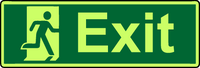 Exit symbol photoluminescent sign MJN Safety Signs Ltd