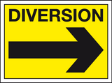 Diversion right sign MJN Safety Signs Ltd