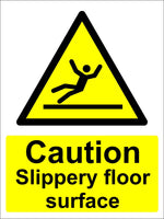Slippery floor surface sign MJN Safety Signs Ltd