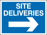 Site deliveries right sign MJN Safety Signs Ltd