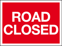 Road closed sign MJN Safety Signs Ltd