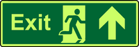 Exit straight ahead photoluminescent sign MJN Safety Signs Ltd