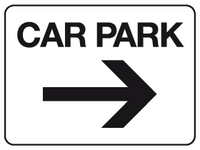 Car park - arrow right MJN Safety Signs Ltd