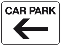 Car park - arrow left MJN Safety Signs Ltd