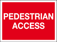 Pedestrian access MJN Safety Signs Ltd