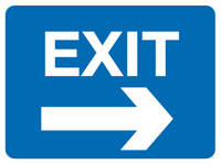 Exit sign - arrow right MJN Safety Signs Ltd