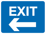 Exit sign - arrow left MJN Safety Signs Ltd