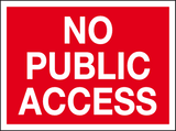 No public access MJN Safety Signs Ltd