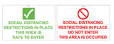 Social distancing in place double sided sign MJN Safety Signs Ltd