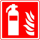 Fire extinguisher symbol sign MJN Safety Signs Ltd