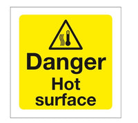 Danger Hot surface sign MJN Safety Signs Ltd
