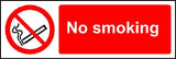 No smoking inside fixing window stickers MJN Safety Signs Ltd