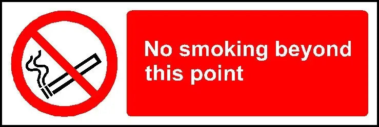 No Smoking beyond this point sign | Prohibition | No smoking sign – MJN ...