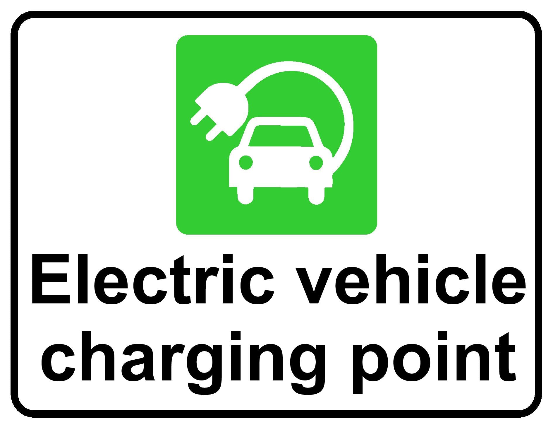 Electric vehicle charging point sign | Dibond Aluminium signs – MJN ...