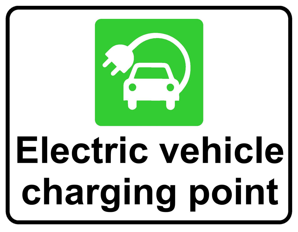 Electric vehicle charging point sign MJN Safety Signs Ltd