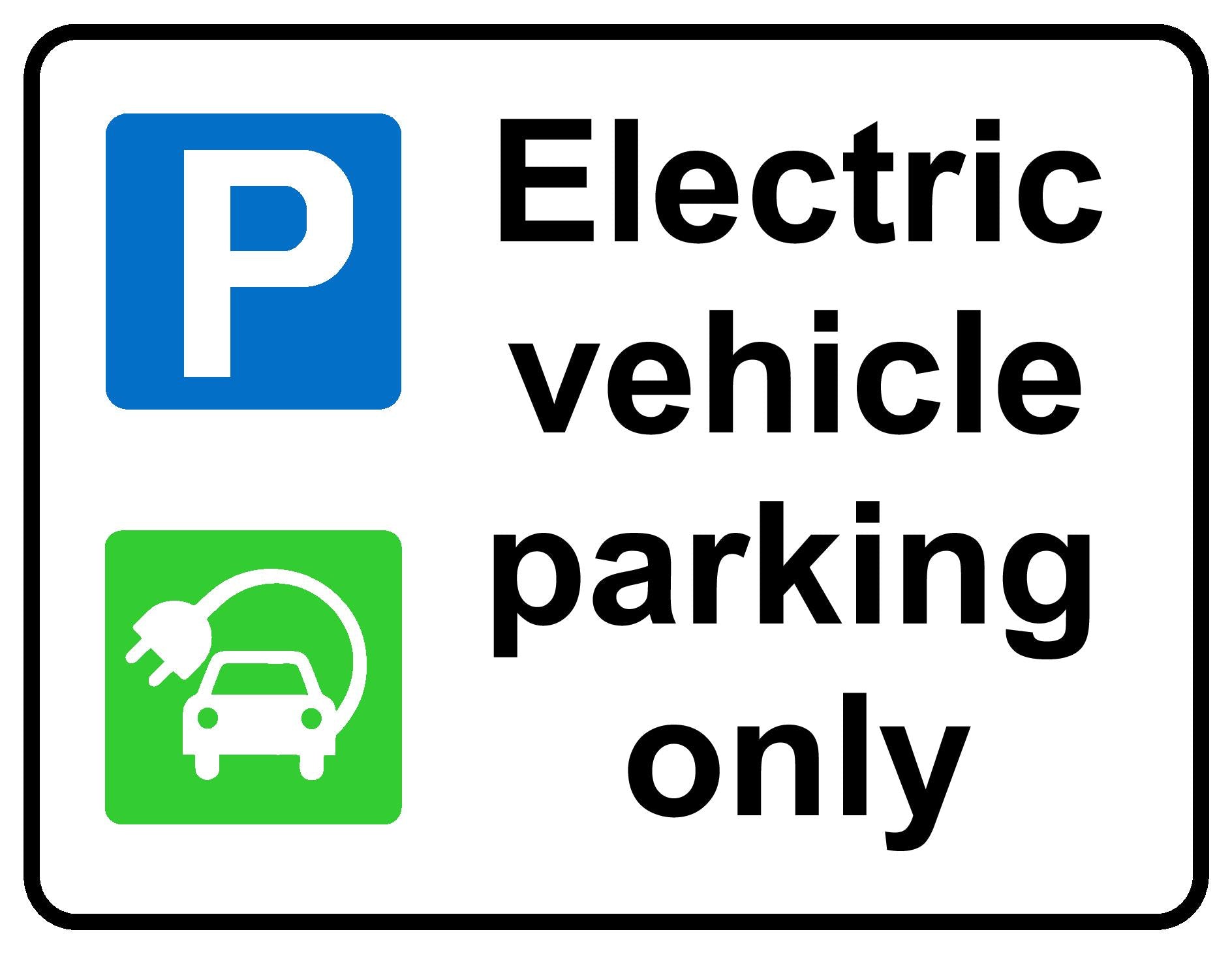 Ev Auto Sign Electric vehicle parking sign | Dibond aluminium signs- Signage – MJN ...