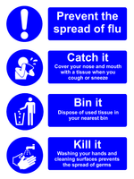 Prevent the spread of flu sign MJN
