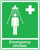 Emergency shower sign MJN Safety Signs Ltd
