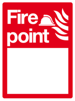 Blank Fire point sign MJN Safety Signs Ltd
