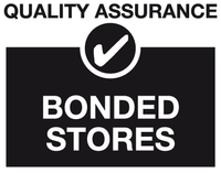 Bonded stored quality assurance sign MJN Safety Signs Ltd
