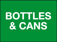 Bottles and Cans sign MJN Safety Signs Ltd