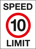 Speed limit 10 sign MJN Safety Signs Ltd