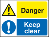 Danger keep clear sign MJN Safety Signs Ltd