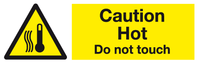 Caution Hot Do not touch labels (pack of 10) MJN Safety Signs Ltd