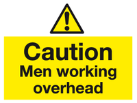 Caution Men working overhead sign MJN Safety Signs Ltd