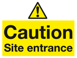 Caution Site entrance sign MJN Safety Signs Ltd