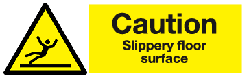 Caution Slippery floor surface sign MJN Safety Signs Ltd