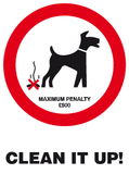 Clean it up maximum penalty £500 sign MJN Safety Signs Ltd