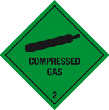 Compressed gas label | Dangerous substance labels | MJN Safety Signs ...
